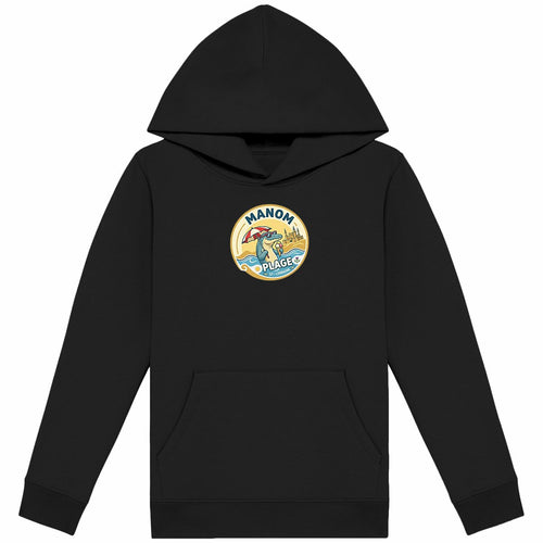 Hoodie Enfant Manom-Plage - face_noir